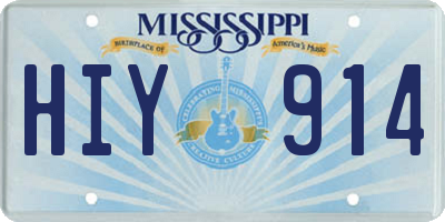 MS license plate HIY914