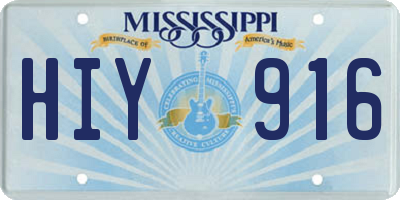 MS license plate HIY916