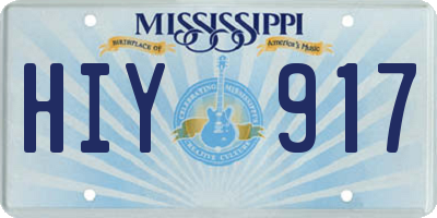 MS license plate HIY917