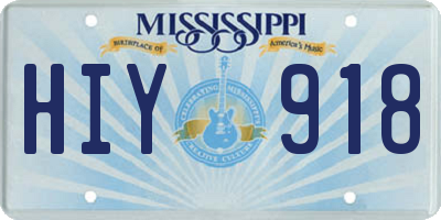 MS license plate HIY918