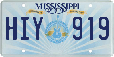 MS license plate HIY919
