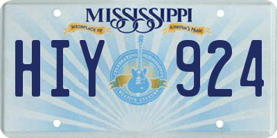 MS license plate HIY924