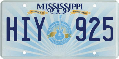 MS license plate HIY925