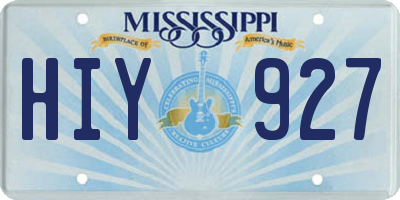 MS license plate HIY927