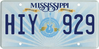 MS license plate HIY929