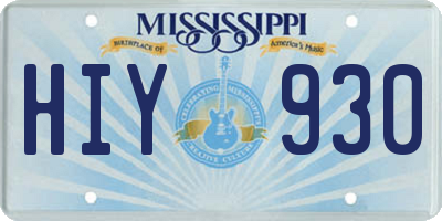 MS license plate HIY930