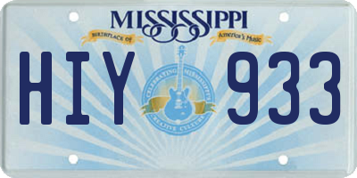 MS license plate HIY933
