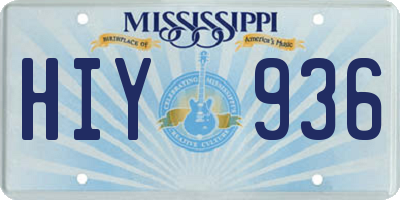 MS license plate HIY936