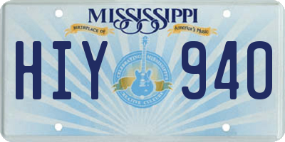 MS license plate HIY940