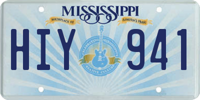 MS license plate HIY941