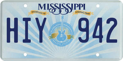 MS license plate HIY942