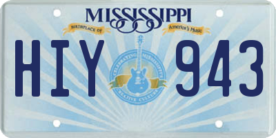 MS license plate HIY943