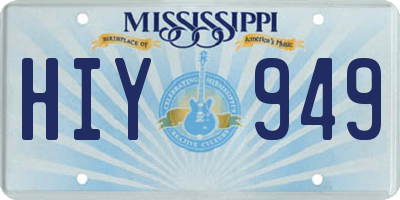 MS license plate HIY949