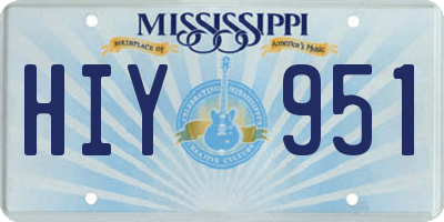 MS license plate HIY951