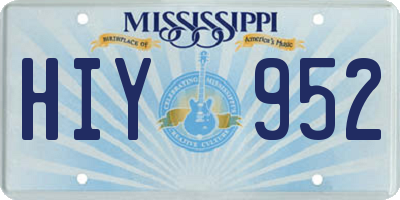 MS license plate HIY952