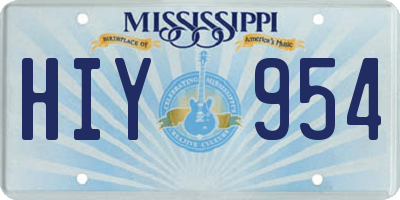 MS license plate HIY954