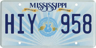 MS license plate HIY958