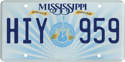 MS license plate HIY959