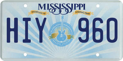 MS license plate HIY960