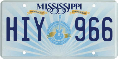 MS license plate HIY966