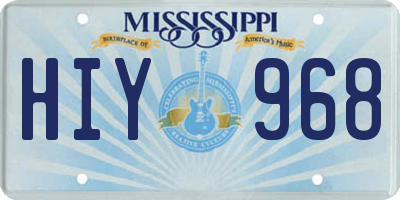MS license plate HIY968