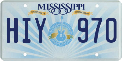 MS license plate HIY970