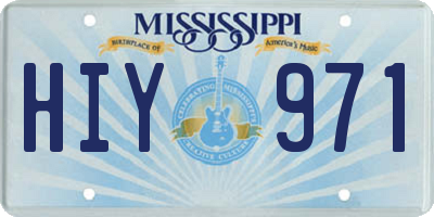 MS license plate HIY971