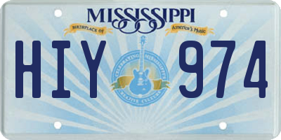 MS license plate HIY974