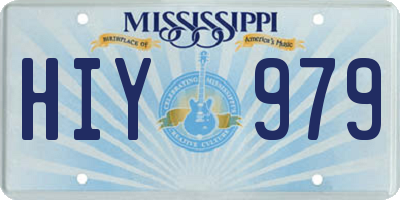 MS license plate HIY979