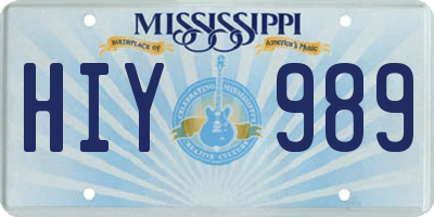 MS license plate HIY989