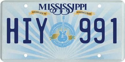 MS license plate HIY991