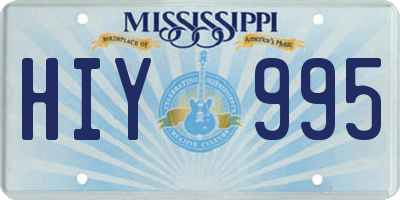 MS license plate HIY995