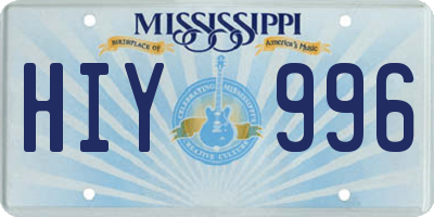 MS license plate HIY996