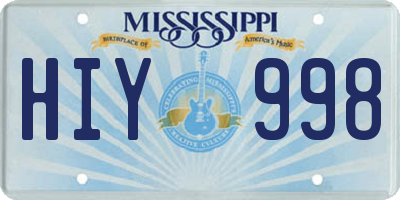 MS license plate HIY998