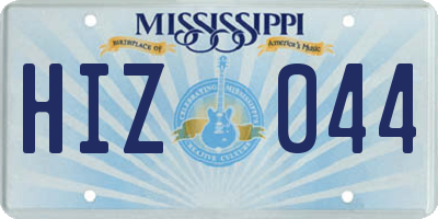 MS license plate HIZ044
