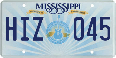 MS license plate HIZ045