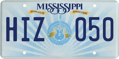 MS license plate HIZ050