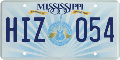 MS license plate HIZ054