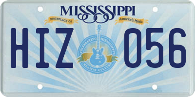 MS license plate HIZ056