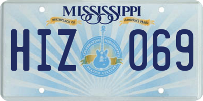 MS license plate HIZ069