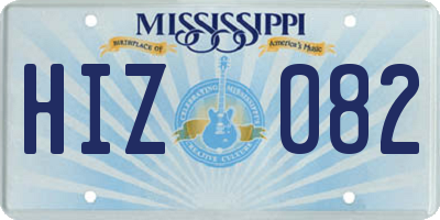 MS license plate HIZ082