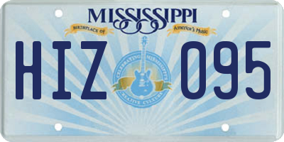 MS license plate HIZ095
