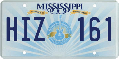 MS license plate HIZ161