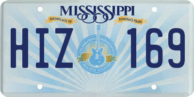 MS license plate HIZ169