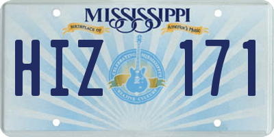 MS license plate HIZ171