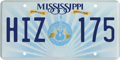MS license plate HIZ175
