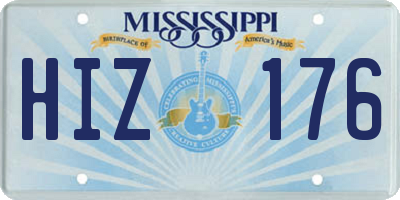 MS license plate HIZ176