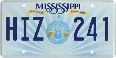 MS license plate HIZ241