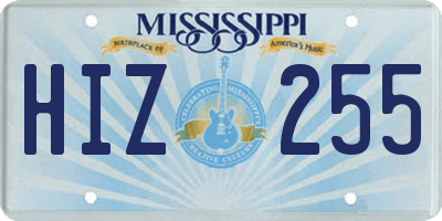 MS license plate HIZ255