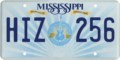 MS license plate HIZ256